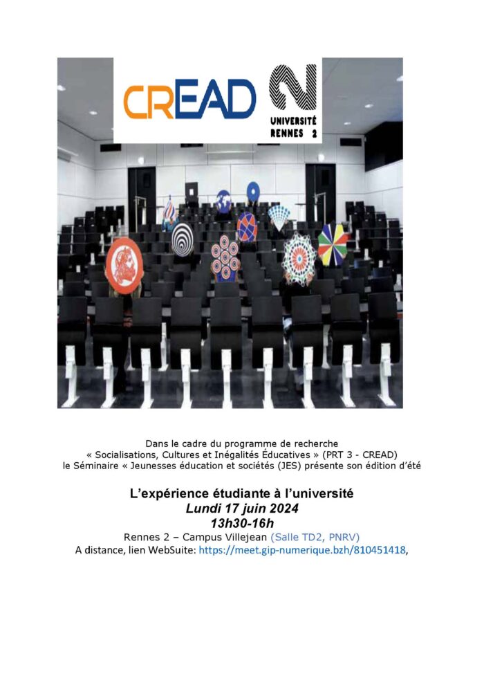 affiche L’expérience étudiante à l’université
